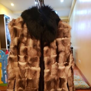 Real Fox Fur Vest Size M